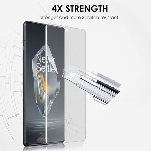 [عبوة من قطعتين واقي شاشة غير لامع OnePlus 10 Pro، زجاج مقسى بالأشعة فوق البنفسجية، مضاد للوهج/إصلاح الخدش/متوافق مع معرف بصمات الأصابع/لمس حساس وناعم [مصمم لألعاب الهاتف المحمول] in Kuwait