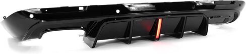 IKON MOTORSPORTS, Rear Diffuser Compatible with 2015-2023 Dodge Challenger, IKON V4 Style Matte Black PP Rear Bumper Lip Spoiler Diffuser Shark Fins, 2016 2017 2018 2019 2020 2021 in Saudi Arabia