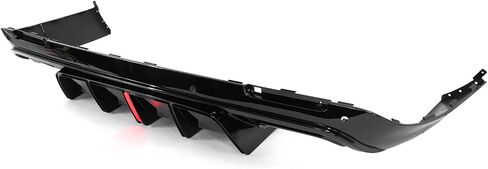IKON MOTORSPORTS, Rear Diffuser Compatible with 2015-2023 Dodge Challenger, IKON V4 Style Matte Black PP Rear Bumper Lip Spoiler Diffuser Shark Fins, 2016 2017 2018 2019 2020 2021 in Saudi Arabia