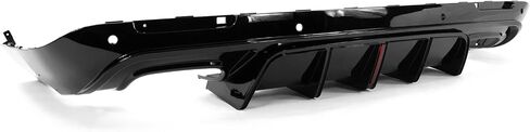 IKON MOTORSPORTS, Rear Diffuser Compatible with 2015-2023 Dodge Challenger, IKON V4 Style Matte Black PP Rear Bumper Lip Spoiler Diffuser Shark Fins, 2016 2017 2018 2019 2020 2021 in Saudi Arabia