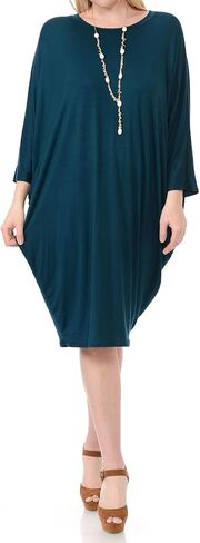 Pastel by Vivienne Women's Side Draped Dolman Sleeves Plus Dress in Saudi Arabia
