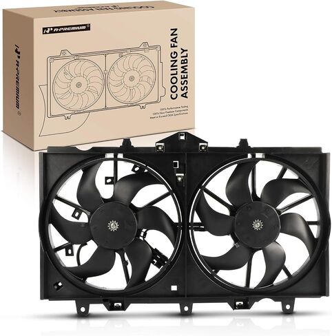 A-Premium Engine Radiator Cooling Fan Assembly Compatible with Select Infiniti Models - Q50 2014 2015 2016 2017 2018 - Replace# 214814GA0A in Saudi Arabia