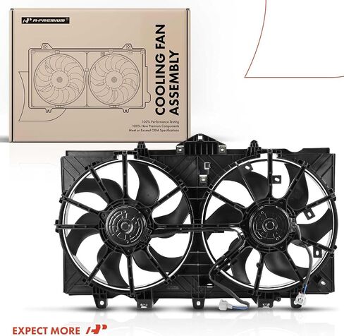 A-Premium Engine Radiator Cooling Fan Assembly Compatible with Select Infiniti Models - Q50 2014 2015 2016 2017 2018 - Replace# 214814GA0A in Saudi Arabia