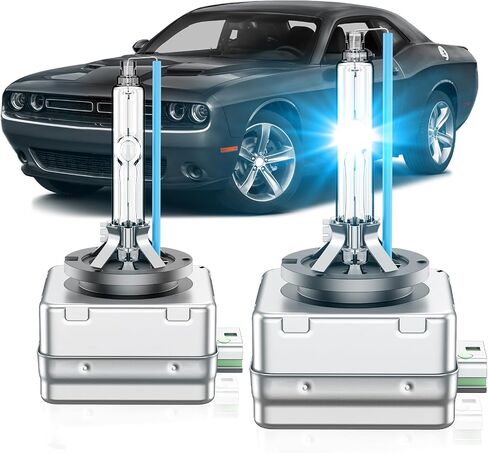 Fit for Dodge 2011-2024 Charger 2015 2016 2017 2018 2019 2020 Challenger D3S HID Xenon Headlight Bulbs,350% Brightness,High Low Beam Light Bulb,6000K White,Plug and Play,Pack of 2 in Saudi Arabia
