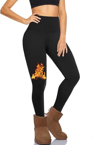 Hi Clasmix Fleece Lined Leggings for Women - High Waisted Winter Yoga Pants, Warm Thermal Running Workout Tights in Saudi Arabia