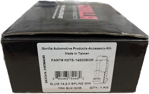 Gorilla Automotive K8TS-14200BGR 8Lug 14-2.0 Splne WIK TRK Blk Gor in Saudi Arabia