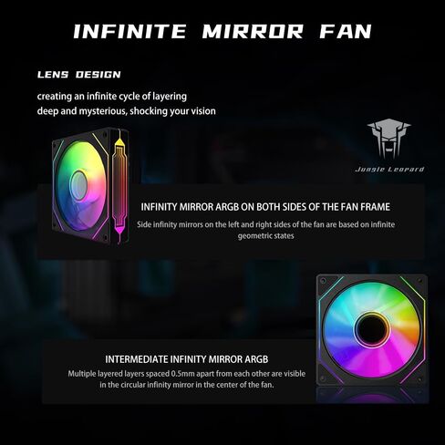 Prism 4 EX 120mm ARGB case Fan,Infinity Mirror RGB Light Effect 5V 3PIN Motherboard Light Sync 800~1850RPM PWM PC Fan Suitable for Computer Case and CPU Cooler（White） in Saudi Arabia