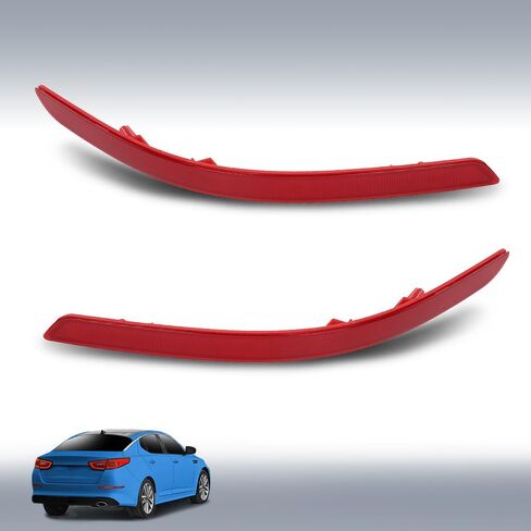 زوج عاكسات المصد الخلفي من CHEDA على الجانب الأيسر والأيمن متوافق مع Kia Optima 2014-2015 924062T500, 924052T500 أحمر in Saudi Arabia