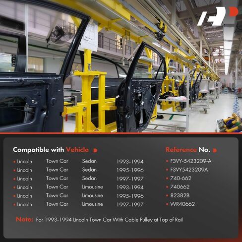 A-Premium Power Window Regulator Without Motor Compatible with Lincoln Town Car Sedan Limousine 1993 1994 1995 1996 1997 Front Left Driver Side in Saudi Arabia