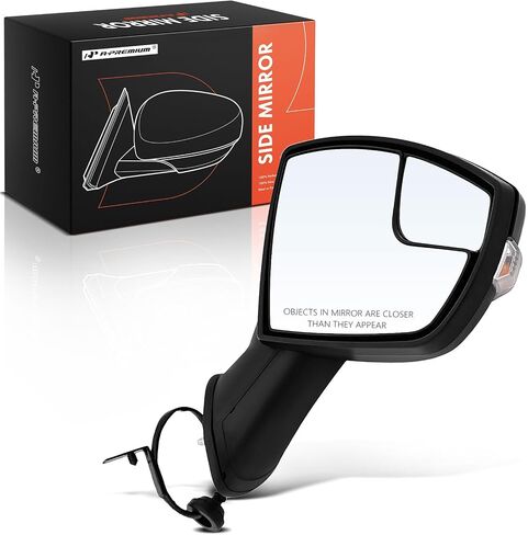A-Premium Passenger Side Power Door Mirror - Compatible with Ford EcoSport 2018 2019 2020 2021 2022 - Non-Heated Manual Folding Black Outside Rear View Mirror w/Turn Signal - Replace# GN1Z17682C in Saudi Arabia