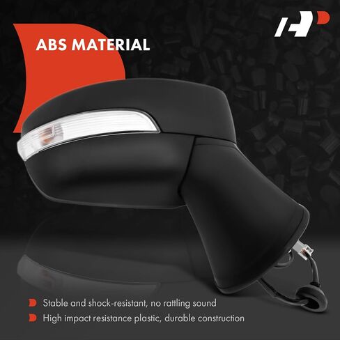 A-Premium Passenger Side Power Door Mirror - Compatible with Ford EcoSport 2018 2019 2020 2021 2022 - Non-Heated Manual Folding Black Outside Rear View Mirror w/Turn Signal - Replace# GN1Z17682C in Saudi Arabia
