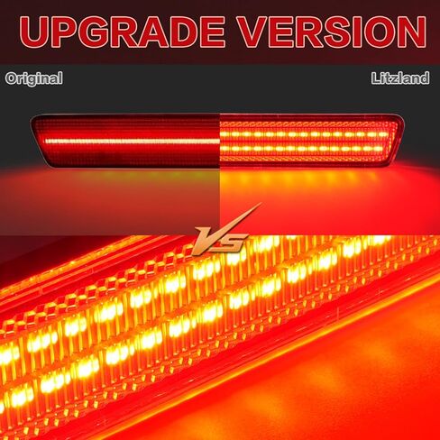 Litzland LED أضواء العلامات الجانبية الخلفية متوافقة مع فورد موستانج 1999 2000 2002 2002 2003 2004 المصد الخلفي مصباح عدسة حمراء in Kuwait