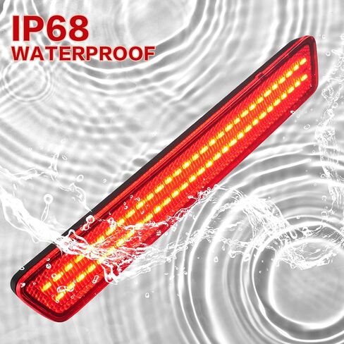 Litzland LED أضواء العلامات الجانبية الخلفية متوافقة مع فورد موستانج 1999 2000 2002 2002 2003 2004 المصد الخلفي مصباح عدسة حمراء in Kuwait