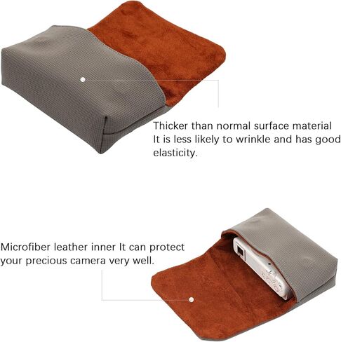 kinokoo Camera Storage Bag Compatible for SONY ZV1 ZVE10 RX100 Series Ricoh GR Series Canon SX720/730/740/G7X/G9X/ Fuji X-70/XF10 Panasonic ZS50/TS/LX Series Nikon W300s Olympus TG4/TG5 Black in Kuwait