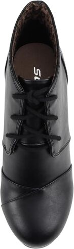 Soda “REX" ~ Women Lace Up Rounded Toe Low Wedge Ankle Bootie in Kuwait