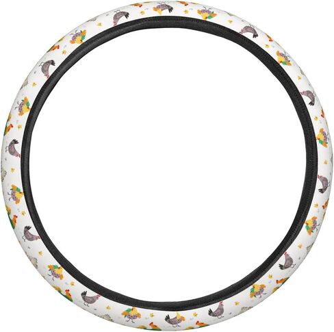 Dujiea Cute Fox Fall Autumn Elastic Stretch Steering Wheel Cover, Anti-Slip and Durable Car Steering Wheel Accessories for Women Men, 15 Inch Universal Fit Car, Truck, SUV in Saudi Arabia