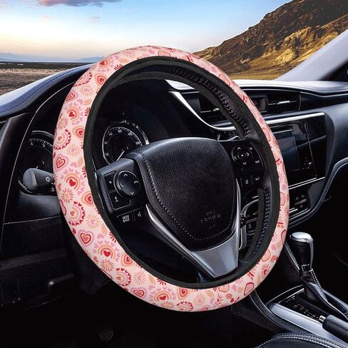 Dujiea Cute Fox Fall Autumn Elastic Stretch Steering Wheel Cover, Anti-Slip and Durable Car Steering Wheel Accessories for Women Men, 15 Inch Universal Fit Car, Truck, SUV in Saudi Arabia