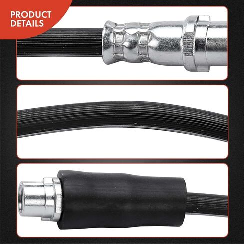 A-Premium Front Driver or Passenger Brake Hydraulic Hose Compatible with Select Audi Models - A6 1995-1997, A6 Quattro 1995-1998, S4 1992-1994, S6 1995-199, 100/100 Quattro 1992-1994 in Saudi Arabia