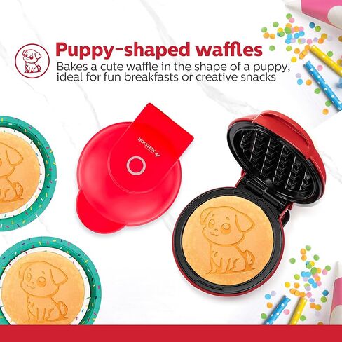 هولشتاين هاوس ويرز صانعة الوافل البلجيكية الدوارة مع طلاء غير لاصق، ستانلس ستيل، 7 بوصة، فطائر بلجيكية سميكة في دقائق | مثالية للإفطار والغداء والوجبات الخفيفة in Kuwait