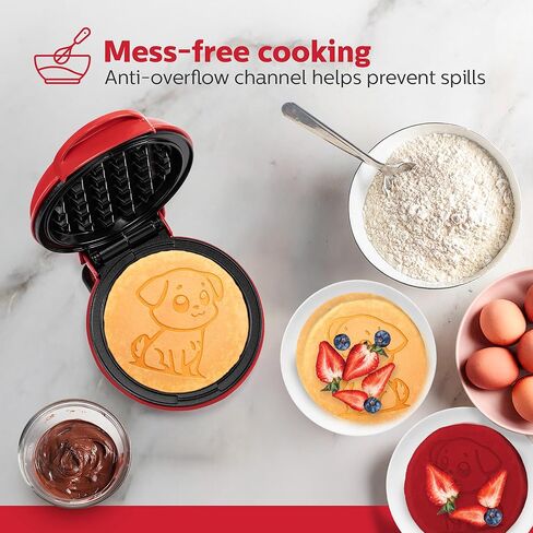 هولشتاين هاوس ويرز صانعة الوافل البلجيكية الدوارة مع طلاء غير لاصق، ستانلس ستيل، 7 بوصة، فطائر بلجيكية سميكة في دقائق | مثالية للإفطار والغداء والوجبات الخفيفة in Kuwait