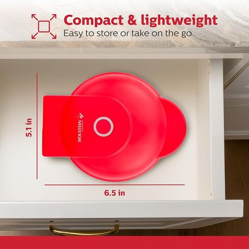 هولشتاين هاوس ويرز صانعة الوافل البلجيكية الدوارة مع طلاء غير لاصق، ستانلس ستيل، 7 بوصة، فطائر بلجيكية سميكة في دقائق | مثالية للإفطار والغداء والوجبات الخفيفة in Kuwait