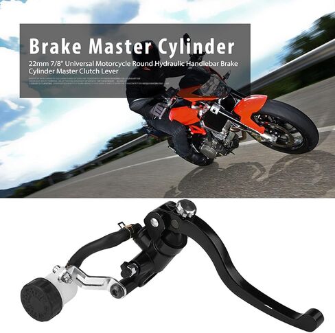 Pissente 22mm Universal Motorcycle Brake Master Cylinder Lever استبدال المقود الهيدروليكي مع سبائك الألومنيوم لمعظم الدراجات النارية 7/8 (مضخة أعلى اليسار) in Kuwait