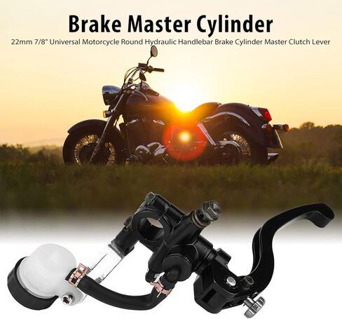 Pissente 22mm Universal Motorcycle Brake Master Cylinder Lever استبدال المقود الهيدروليكي مع سبائك الألومنيوم لمعظم الدراجات النارية 7/8 (مضخة أعلى اليسار) in Kuwait