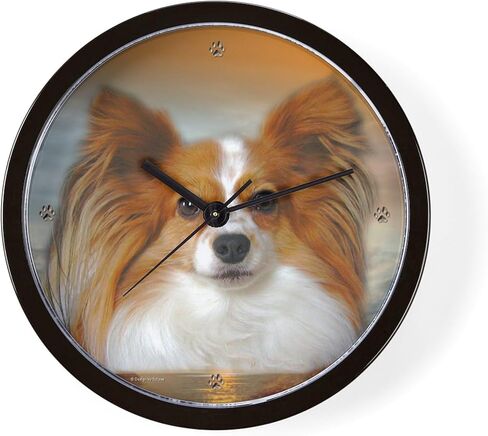 ساعة حائط CafePress Papillon مقاس 10 بوصات لغرفة المعيشة أو المطبخ أو المكتب in Saudi Arabia