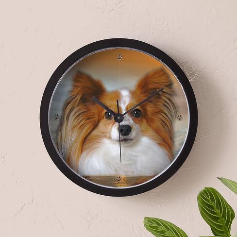 ساعة حائط CafePress Papillon مقاس 10 بوصات لغرفة المعيشة أو المطبخ أو المكتب in Saudi Arabia