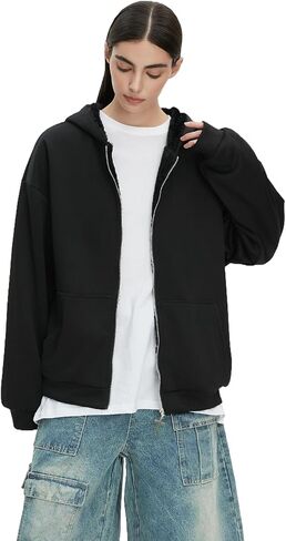 Y2k Reversible Zip Up Jacket Grunge Streetwear Vintage Leopard Print Jacket Baggy Long Sleeve Hoodie Unisex in Saudi Arabia
