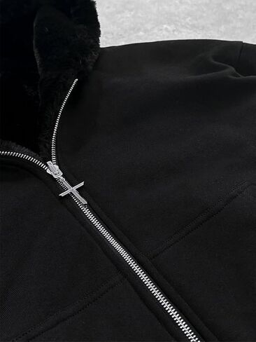 Y2k Reversible Zip Up Jacket Grunge Streetwear Vintage Leopard Print Jacket Baggy Long Sleeve Hoodie Unisex in Saudi Arabia