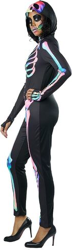 Seasons Rainbow Skeleton Halloween Costume for Women, UV Black Light Responsive in Saudi Arabia