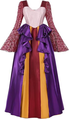 LTAKK Hocus Pocus Sisters Costume Winifred Mary Sarah Sanderson Witch Costumes for Women Halloween Dresses in Kuwait