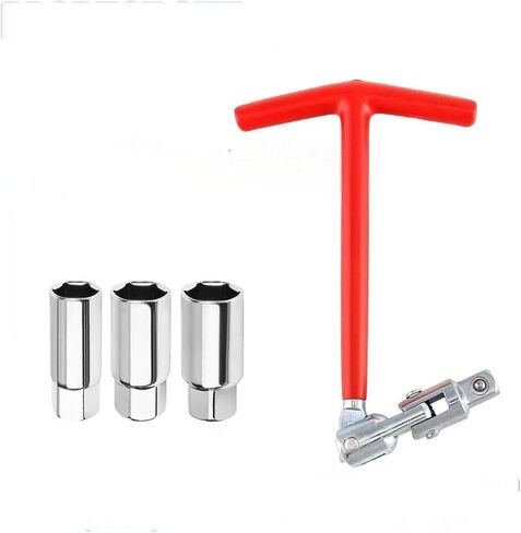 طقم مفتاح ربط مقبس شرارة على شكل حرف T (16 مم/18 مم/21 مم) - أداة إزالة وتركيب احترافية للدراجات النارية، جزازات العشب، مركبات الدفع الرباعي، نافخات الثلج، المحركات الصغيرة وما إلى ذلك - 3 أحجام in Kuwait