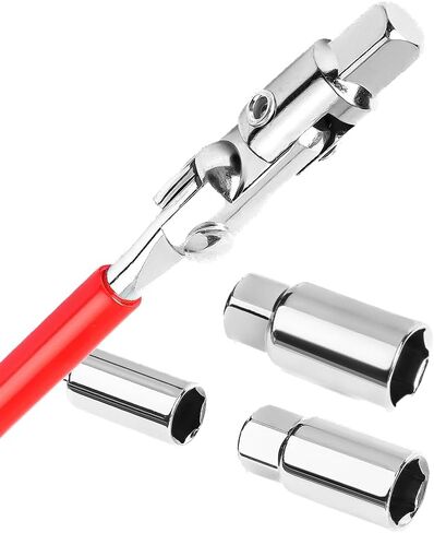 طقم مفتاح ربط مقبس شرارة على شكل حرف T (16 مم/18 مم/21 مم) - أداة إزالة وتركيب احترافية للدراجات النارية، جزازات العشب، مركبات الدفع الرباعي، نافخات الثلج، المحركات الصغيرة وما إلى ذلك - 3 أحجام in Kuwait