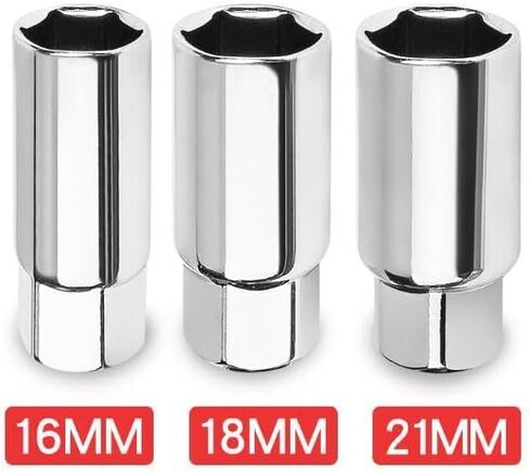 طقم مفتاح ربط مقبس شرارة على شكل حرف T (16 مم/18 مم/21 مم) - أداة إزالة وتركيب احترافية للدراجات النارية، جزازات العشب، مركبات الدفع الرباعي، نافخات الثلج، المحركات الصغيرة وما إلى ذلك - 3 أحجام in Kuwait