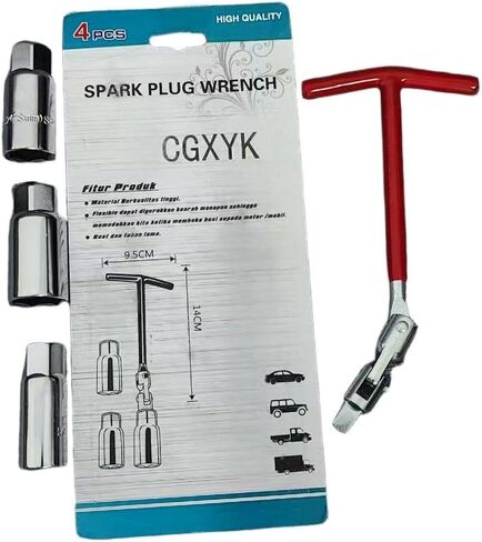 طقم مفتاح ربط مقبس شرارة على شكل حرف T (16 مم/18 مم/21 مم) - أداة إزالة وتركيب احترافية للدراجات النارية، جزازات العشب، مركبات الدفع الرباعي، نافخات الثلج، المحركات الصغيرة وما إلى ذلك - 3 أحجام in Kuwait