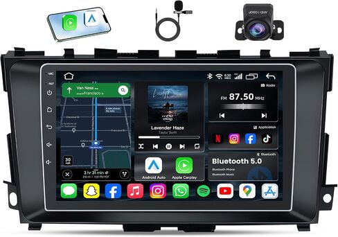 2GB+64GB Car Stereo Radio for Nissan Altima 2013-2018: 10 Inches 1280 * 800p Touchscreen Wireless Carplay/Android Auto 5G WiFi GPS Navigation Bluetooth SWC DSP FM/RDS Radio in Saudi Arabia