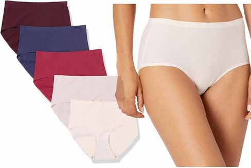 Womens Underwear No Show High Waist Brief Panties 5 Pack for leggings in Kuwait