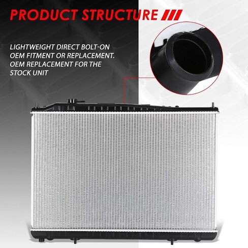 Auto Dynasty Radiator Compatible with 01-04 Infiniti QX4 Pathfinder AT, DPI 2459 Factory Style 1-Row Cooling Radiator, Aluminum Core in Saudi Arabia