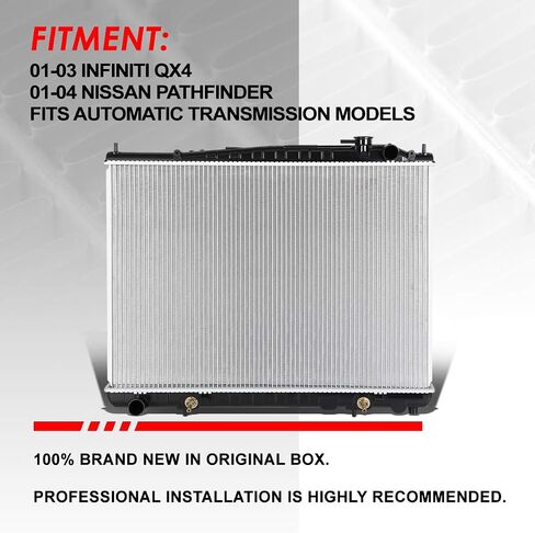 Auto Dynasty Radiator Compatible with 01-04 Infiniti QX4 Pathfinder AT, DPI 2459 Factory Style 1-Row Cooling Radiator, Aluminum Core in Saudi Arabia