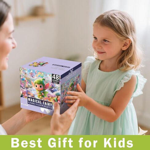 Jumbo Shimmery Floor Puzzle for Kids,Unicorn Jigsaw Large Puzzles,45 Piece Unicorn Puzzle for Toddler Ages 3-5,Children Learning Preschool Educational Toys,Birthday Gift for 4-8 Years Old in Kuwait