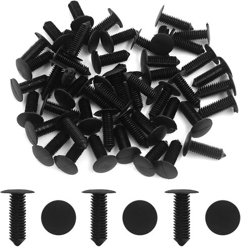 uxcell 50pcs 8mm Hole Screw Fastener Rivet Retainers Hood Push Pin Splash Guard Clip Car Accessories in Saudi Arabia