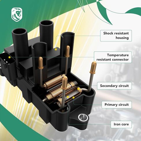 YHTAUTO Ignition Coil Replacement for 2001-2006 Hyundai Santa Fe 2.7L V6, 2003-2008 Tiburon 2.7L V6 Replace C1352 27301-37110 in Saudi Arabia