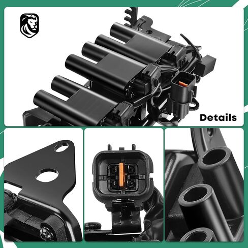 YHTAUTO Ignition Coil Replacement for 2001-2006 Hyundai Santa Fe 2.7L V6, 2003-2008 Tiburon 2.7L V6 Replace C1352 27301-37110 in Saudi Arabia