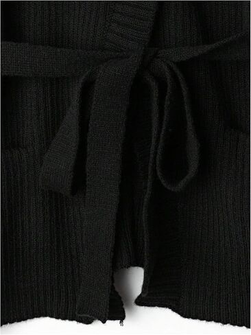 Verdusa Women's Old Money Ribbed Knit Cardigan Long Sleeve Asymmetrical Belted Sweaters in Saudi Arabia