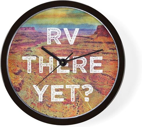 CafePress RV هناك ساعة حائط مقاس 10 بوصات لغرفة المعيشة أو المطبخ أو المكتب in Saudi Arabia