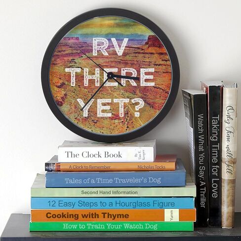CafePress RV هناك ساعة حائط مقاس 10 بوصات لغرفة المعيشة أو المطبخ أو المكتب in Saudi Arabia