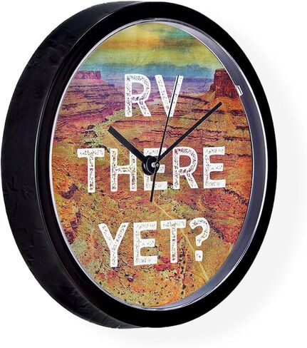 CafePress RV هناك ساعة حائط مقاس 10 بوصات لغرفة المعيشة أو المطبخ أو المكتب in Saudi Arabia