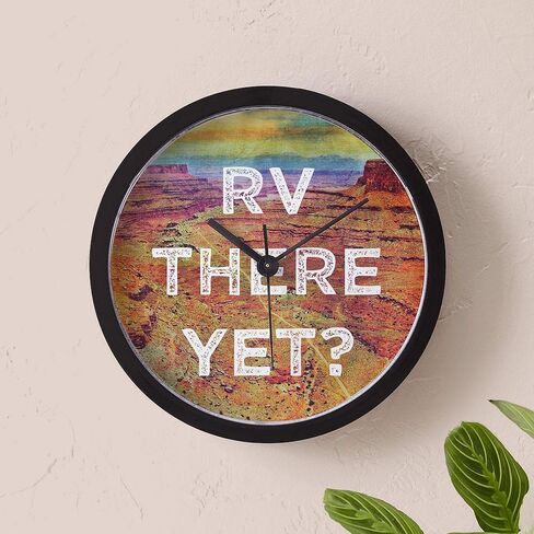 CafePress RV هناك ساعة حائط مقاس 10 بوصات لغرفة المعيشة أو المطبخ أو المكتب in Saudi Arabia